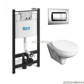 Roca Mateo 893100010 подвесной унитаз, инсталляция, кнопка, сид(мл)