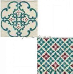 Marca Corona Jolie 8322 Ivoire Petrole Trama Декор 10x10 (2 плитки) см