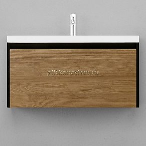 Тумба подвесная Velvex Klaufs 90 см tpKLA.90.1Y.NEW-617.217, черный/дерево