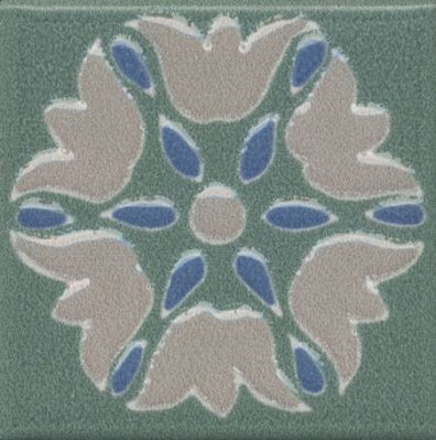 Керама Марацци Анвер 8 Зеленая OS-B178-21052 Глянцевая Вставка 4,85x4,85 см
