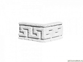 UniStone Меандр Белый Карниз широкий угловой 15,9x20,1x4 см