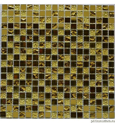 Bonaparte Мозаика стеклянная Mirror Gold 1,5х1,5 30х30