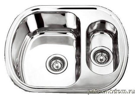 Sinklight Кухонная мойка врезная 6049 L-R-U толщина 0,8 мм, глубина чаши 180 мм, декор 60х49