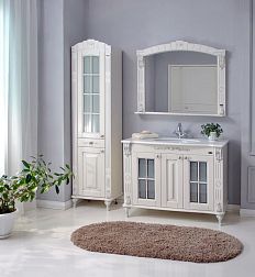Мебель для ванны Атолл Александрия 100К (Creavit) айвори патина серебро