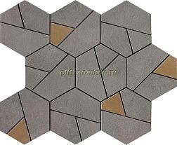 Atlas Concorde Boost Smoke Mosaico Hex Yellow Мозаика 25x28,5 см