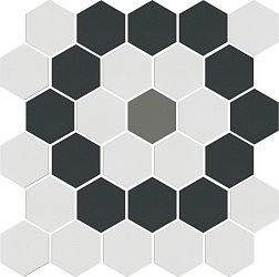 Kerama Marazzi Агуста AD-A656-MM Декор 1 Мозаичный Черно-белый Матовый 30х30 из 30 частей 29,7x29,8x6,9 см