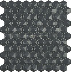 Vidrepur Nordic Hex № 908 D Темно-Серая (на сетке) Мозаика 30,7х31,7 см