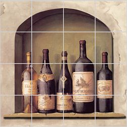 Фотоплитка Wine Bar Панно 15.1(545)b с фоном 40х40 см