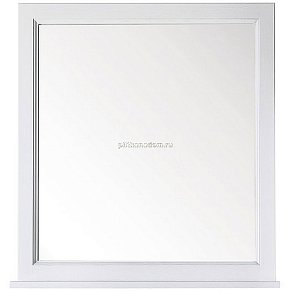 ASB-Woodline Гранда 11481-1 Зеркало с полкой белое, патина 80 см