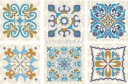 N-ceramica Flora Positano Mix из 6-ти шт. Вставка 5х5 см