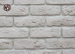 Next Stone Искусственный камень Кирпичная кладка Датский кирпич арт. 06 Белый Матовый 6,5x21 см