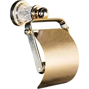 Boheme Murano Crystal 10901-CRST-G Держатель для туалетной бумаги с крышкой, золото