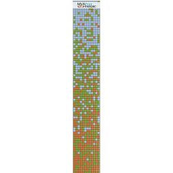 MVAPrintMosaic Растяжки 25RFL-S-167 Голубой + Зеленый + Оранжевый Мозаика 31,7х31,7 см (полоса 8 карт 31,7х31,7)