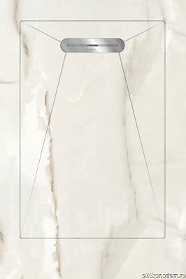 Aquanit Envelope Душевой поддон из керамогранита, цвет Marble Beyaz, 90x135