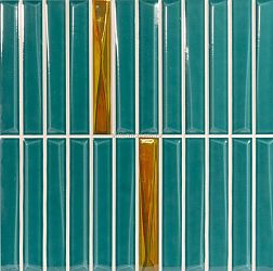 Monopole Melody Turquoise Silver Полированный Декор 20x20 см