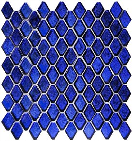 Caramelle Alchimia Diamanti Di Cobalto Синяя Матовая Мозаика 28,2х31х6 (0,7х4,2) см