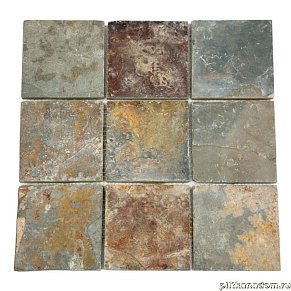 Sekitei Каменная мозаика MS0546(4) Сланец серо-ржавый 30,5х30,5 см