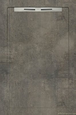 Aquanit Slope Душевой поддон из керамогранита, цвет Beton Antrasit, 90x135
