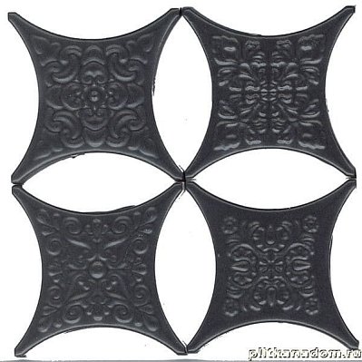 Absolut Keramika Core Estrella Set Negro Вставка 6,7x6,7 (4 вида)