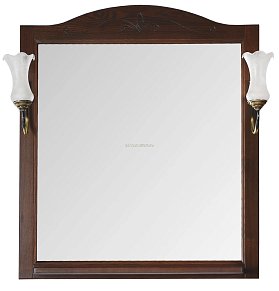 ASB-Woodline Салерно 9691 Зеркало с полкой+светильники 80 см