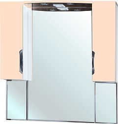 Bellezza Лагуна-105 Зеркало-шкаф Бежевый, встроенный светильник