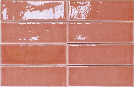 Wow Colour Notes Rosemist Красная Глянцевая Настенная плитка 4x12,5 см
