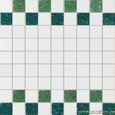La Fabbrica Montenapoleone Bianco Musa Starlight Verde Mosaico Мозаика 30x30