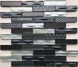 Bonaparte Мозаика стеклянная Optima Grey 6мм 30х30 (2,3х9,8)