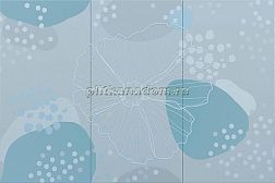 Creto Pastel Montage Голубое Матовое Панно 60х90 (Их 3-х плиток) см