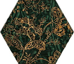 Paradyz Urban Colours Green Inserto Szklane Heksagon C Декор 19,8х17,1 см