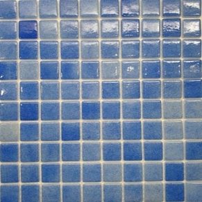 Gidrostroy Стеклянная мозаика QB-004 Синяя Глянцевая 3x3 31,7x31,7 см