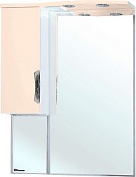 Bellezza Лагуна-65 Зеркало-шкаф Бежевый, встроенный светильник, левый