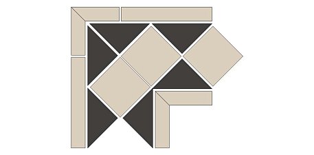 Top Cer Cubic Corner Микс Матовый Угол 21,6x21,6 см