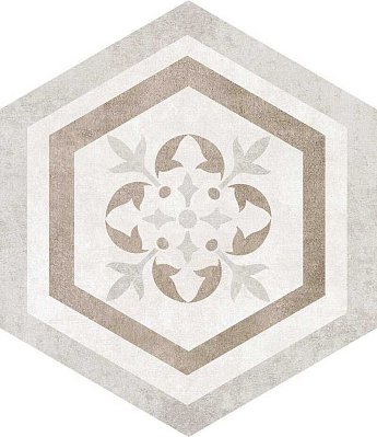 Pamesa Ceramica Atrium Alpha Hex Mix-Beige Бежевый Матовый Декор 25,8x29 см