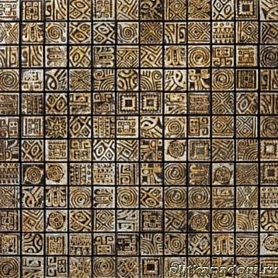 Petra Antiqua Acqueforti mosaics Dark Gold 800 Мозаика 2,5х2,5 30,5х30,5