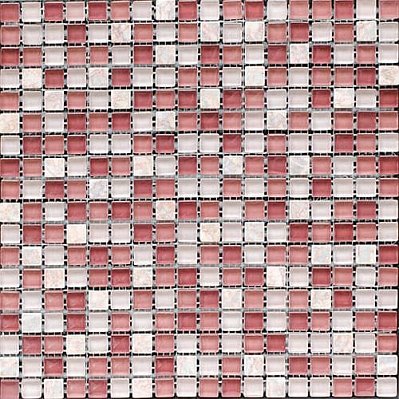 Bertini Mosaic Мозаика Миксы из стекла Dark pink mix Мозаика 1,5х1,5 сетка 30,5х30,5