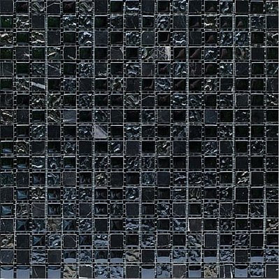 Bertini Mosaic Мозаика Миксы из стекла Black mix Мозаика 1,5х1,5 сетка 30,5х30,5