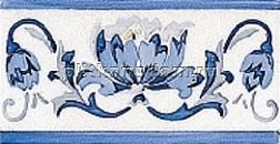 Adex Modernista ADMO3033 Cenefa Benidoleig PB Azul Бордюр 7,5х15 см