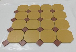 Керамика будущего(CF Systems) Метлахская плитка Диана Желтая (Микс 7) Матовая Настенная плитка 30x30