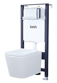 Iddis Basic BASBI01i73 Унитаз подвесной, инсталляция и клавиша смыва