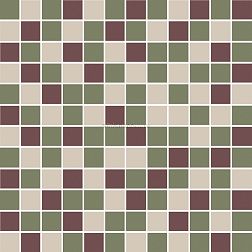 Kerama Marazzi Темари KMD2MSM011MN Мозаичный микс зелёный, бордовый, бежевый светлый, матовый 29,8x29,8 см