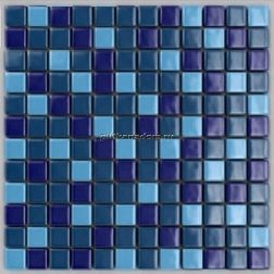 MVAPrintMosaic Мозаика стеклянная Микс 25FL-S-049 Синий + Голубой 31,5х31,5 см