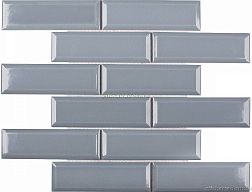 Starmosaic Homework Brick & Metro Bluish-Grey Glossy (KM41843) Серая Глянцевая Мозаика 28,7х29,5 (4,5х14,5)