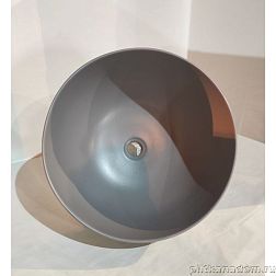 White Ceramic Dome, накладная круглая раковина Ø44,5x24h см, серый матовый