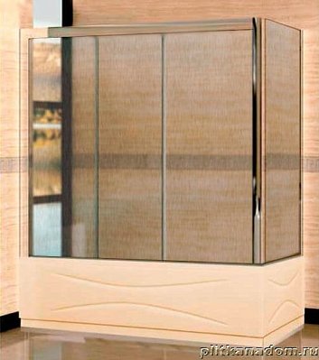 RGW Screens SC-81 Шторка на ванну раздвижная, профиль хром, стекло шиншилла 150х70х150