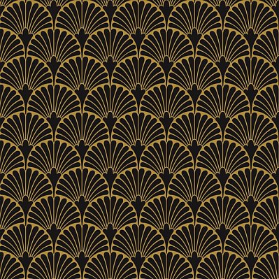 Aparici Art-Deco Black Manhattan Natural Плитка настенная 29,75x29,75 см