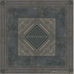 Versace Greek 261173 Rosone Antracite-Oro Панно 160x160 (из 4-х плиток) см