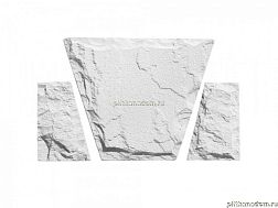 UniStone 4 Белый Замковый камень 10,8x21,6x3,5 см