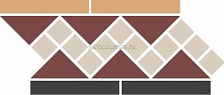 Top Cer Tomar Border Микс Матовый Бордюр 15,1х28,1 см