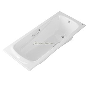 OWL Strand ванна чугунная 180x80 б/п, с ручками, ножки в комплекте